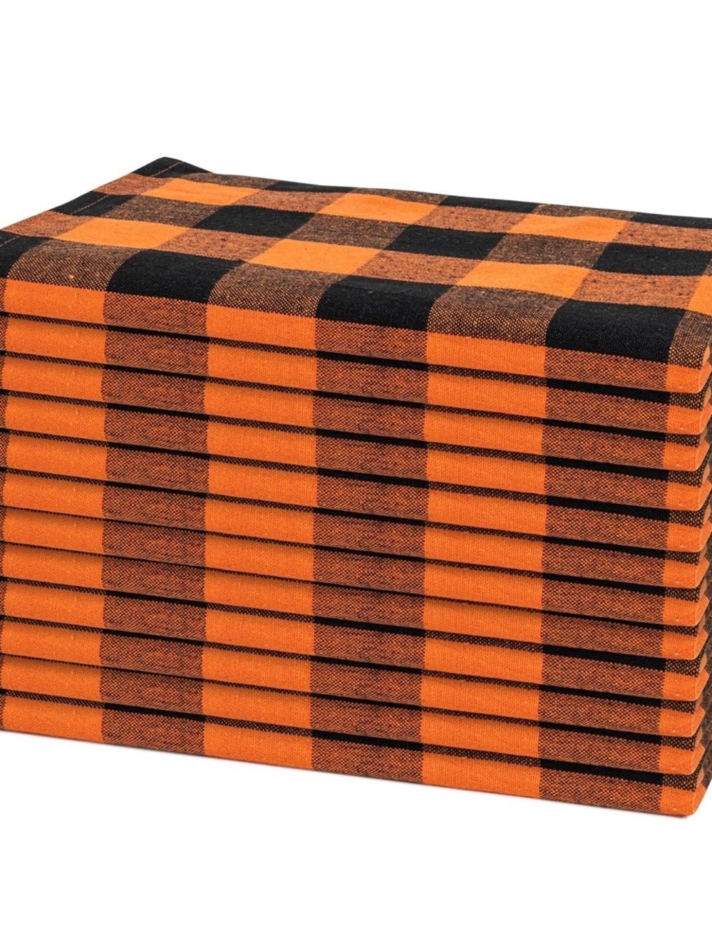 Orange Cloth Dinner Napkins - Autumn Theme, 12-Pack, 20"x20", 100% Cotton Dinner